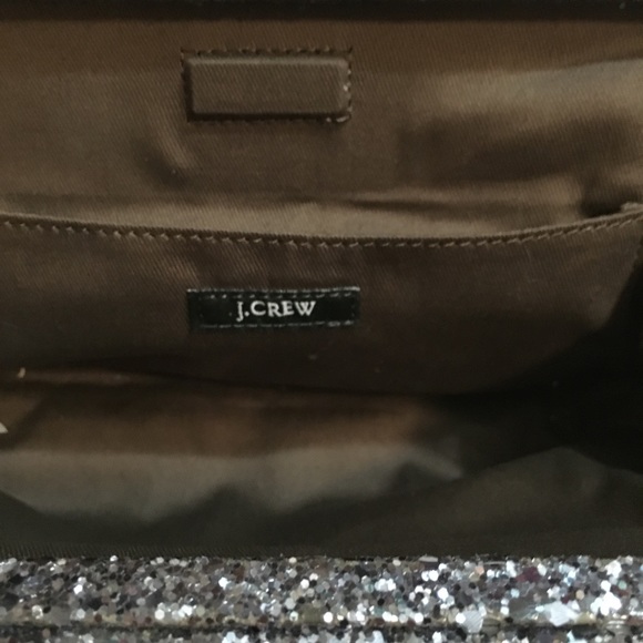 J. Crew Magnetic Silver Glitter Sparkle Clutch - Picture 11 of 12